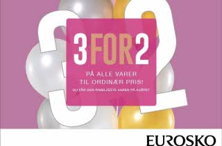 3for2 på alle varer til ordniær pris,du får den rimeligste med på kjøpet. Gjelder ikke UGG Moonboot