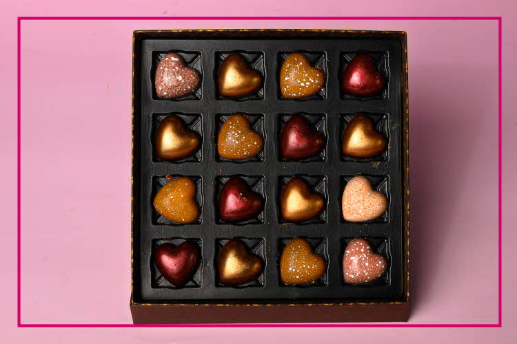 Sjokolade formet som hjerter