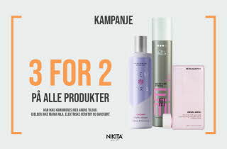 Produkter Nikita selger med tekst "3 for 2 på alle produkter"