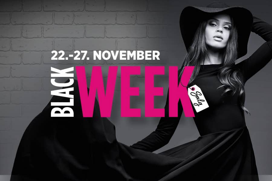 sort plakat med Black Weeken