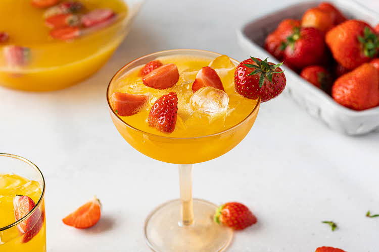 Mocktail med fanta og jordbær