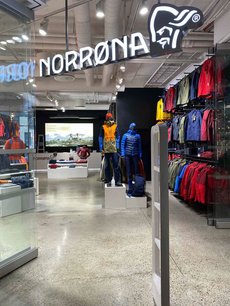 Inngangen til butikken Norrøna