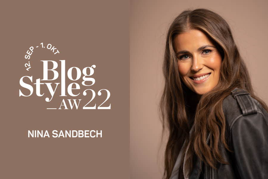 BlogStyle logo og bilde av Nina Sandbech