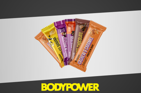 Et utvalg proteinbarer fra Bodylab