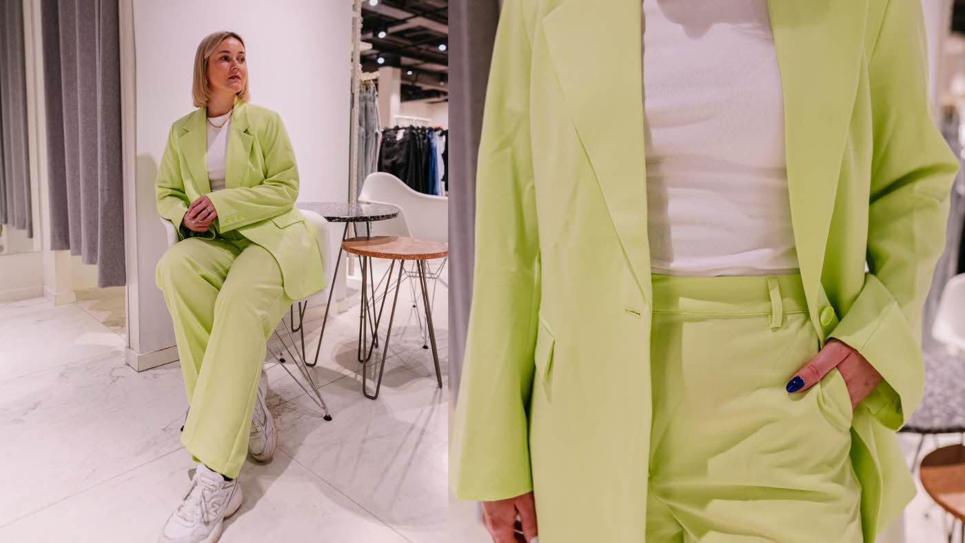 Sniktitt på vårens trender, eplegrønn dress