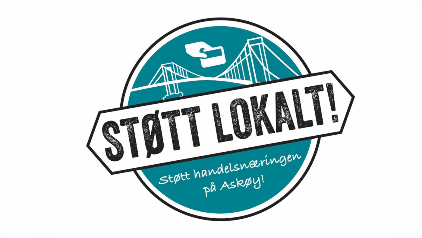 Askøys støtt lokalt-logo. Støtt handelsnæringen på Askøy