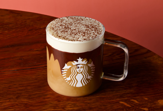 Tiramisu latte fra Starbucks
