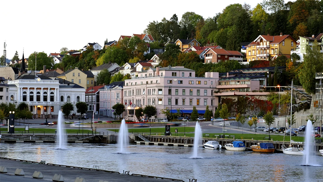 Fasade av Thon Hotel Høyers i Skien