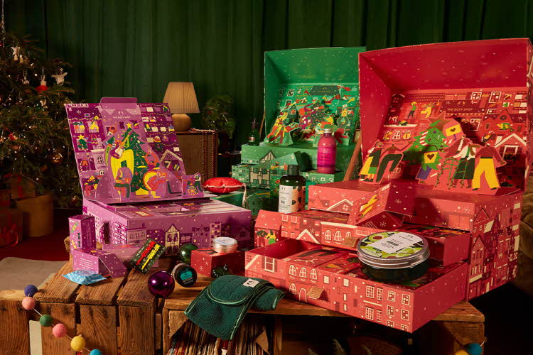 Tre julekalendere fra The Body Shop