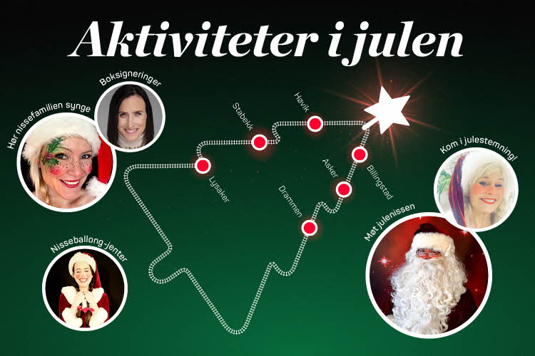 Aktiviteter i julen, nisse, boksigneringer osv.