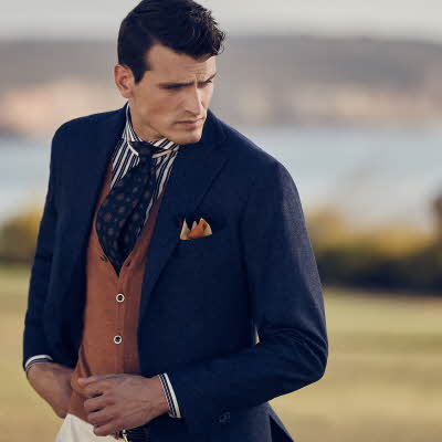 Hans H butikkside - man med dress