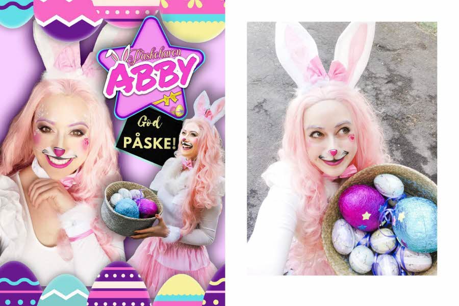 Påske Abby ansiktsmaler på plakat