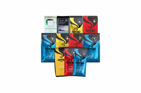 17 varianter av Coop kaffe