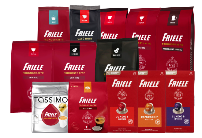 bilde av diverse Friele produkter