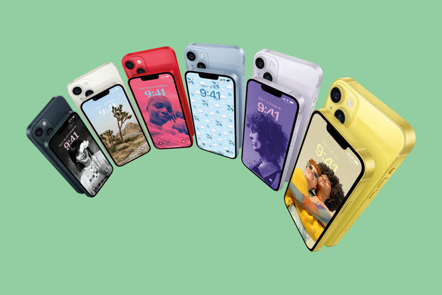 iphone smarttelefoner i flere farger