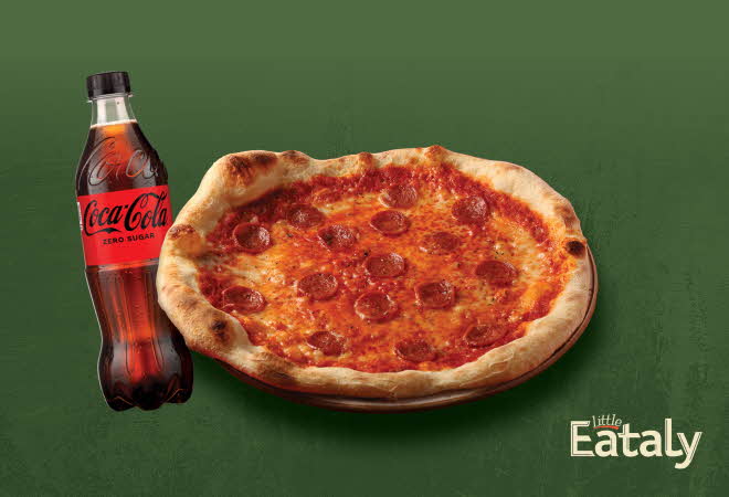 Pizza og Cola fra Little Eataly