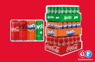20-pakk Coca-Cola, Fanta og Sprite