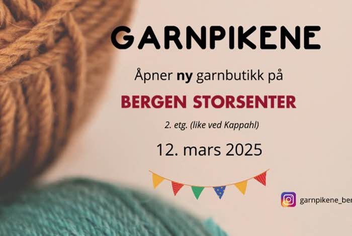 Garnpikene åpner på Bergen Storsenter 12.mars