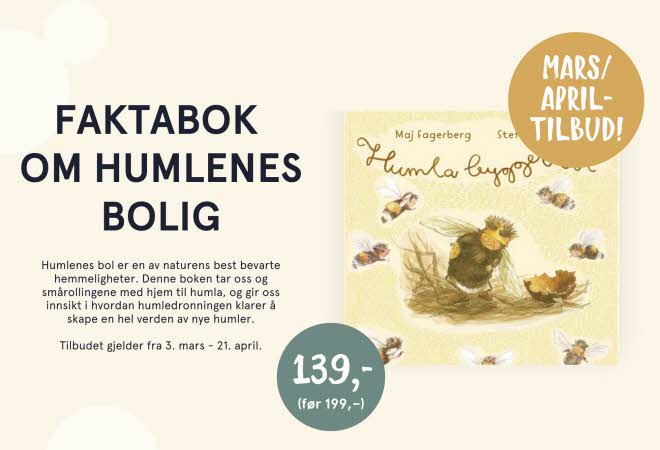 Boktittel faktabok om humlenes bolig 139,-