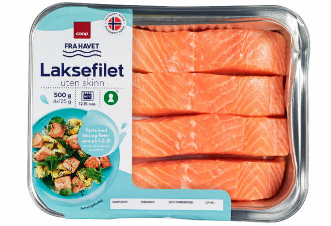 bilde på coops sin laksfilet