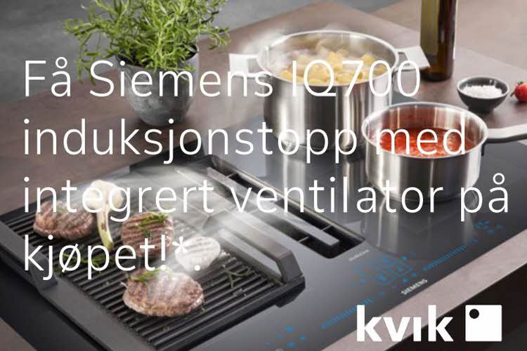 platetopp med integrert ventilator
