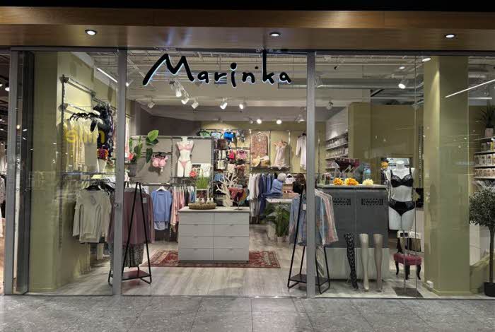 Bilde av Marinka sin fasade i nytt lokale på Ski Storsenter