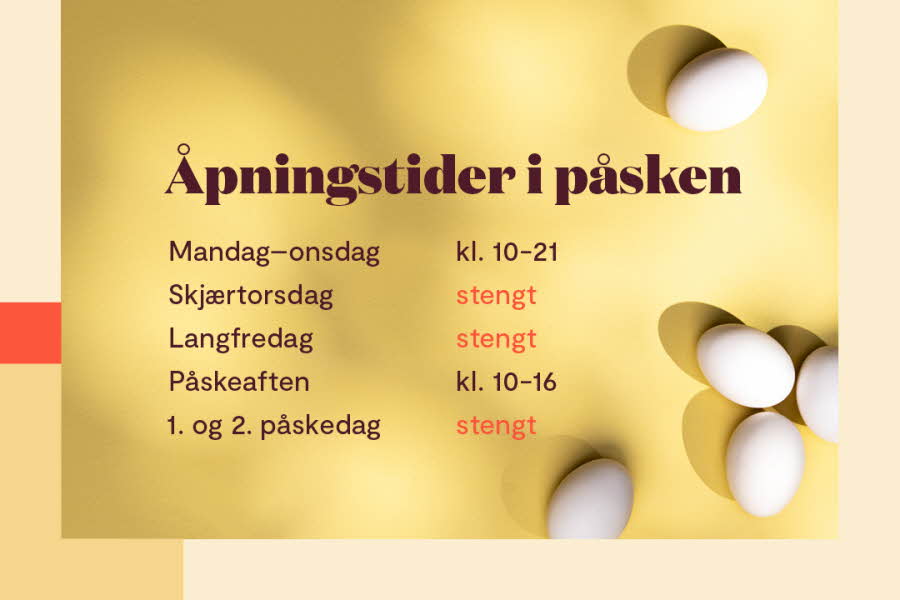 Åpningstider påske