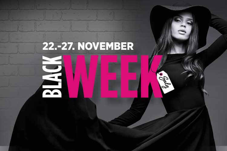 sort plakat med Black Weeken