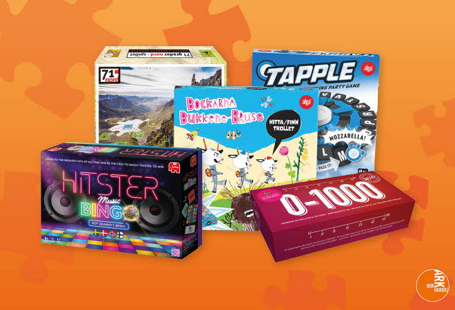 Fem forskjellige spill