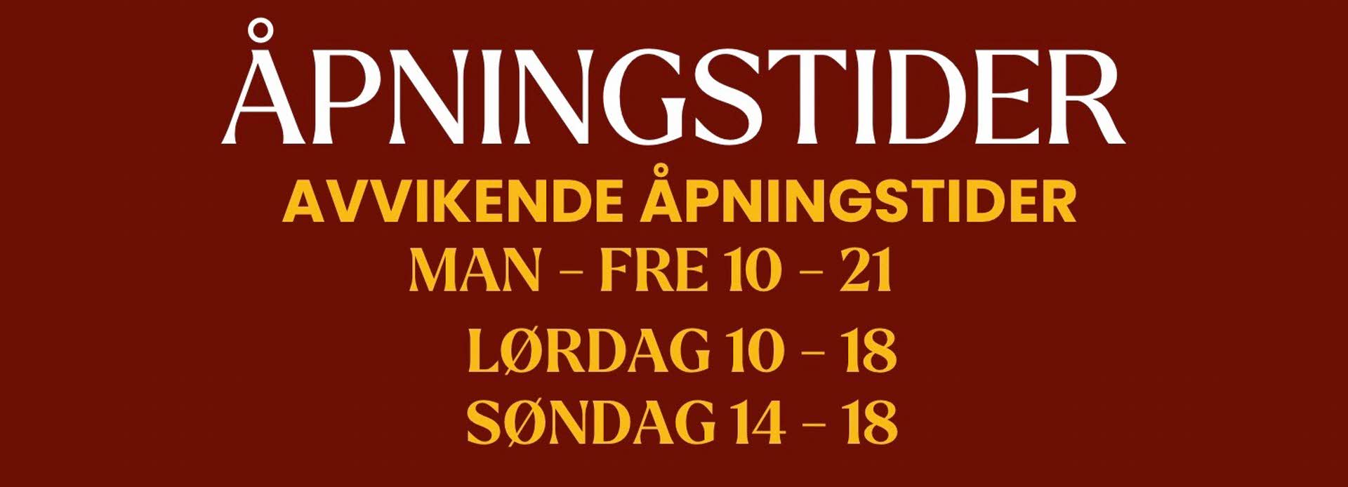 Åpningstider 16 9