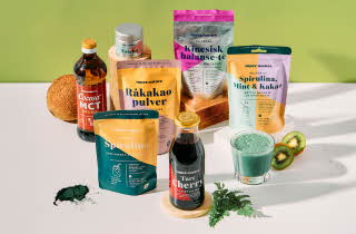 Mange produkter fra Supernature står utover