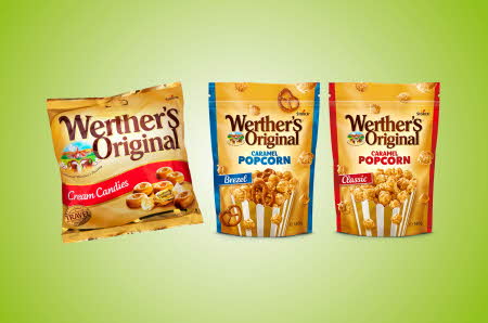 Et utvalg av Werther's Original i ulike sorter