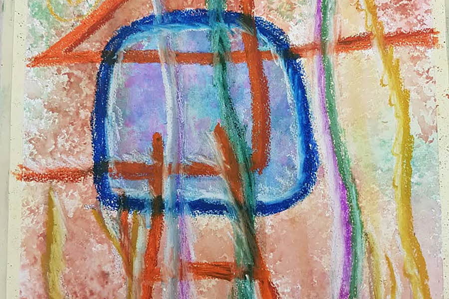 Abstrakt målad bild