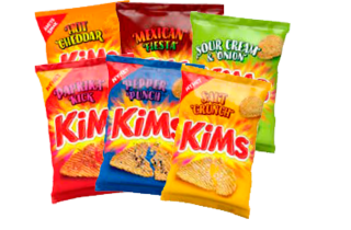 bilde av 6 poser med kims chips
