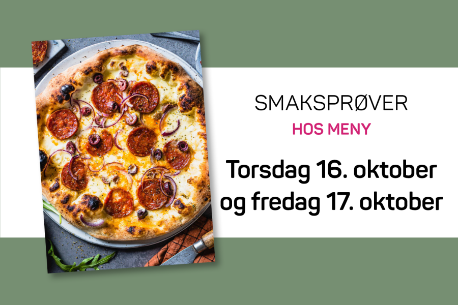 Meny byr på smaksprøver 16. og 17. oktober