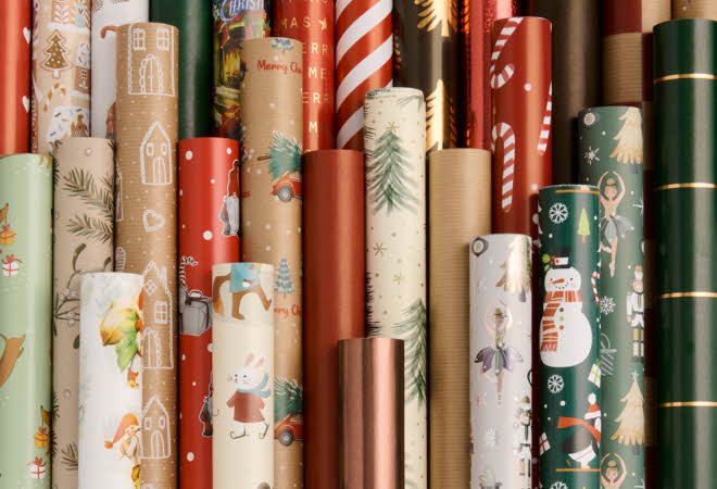 bilde av julegave papir