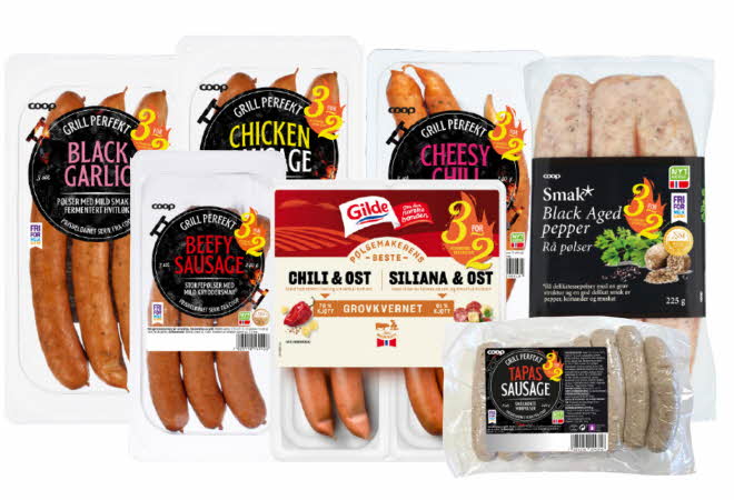 bilde på diverse pølser av grill perfect