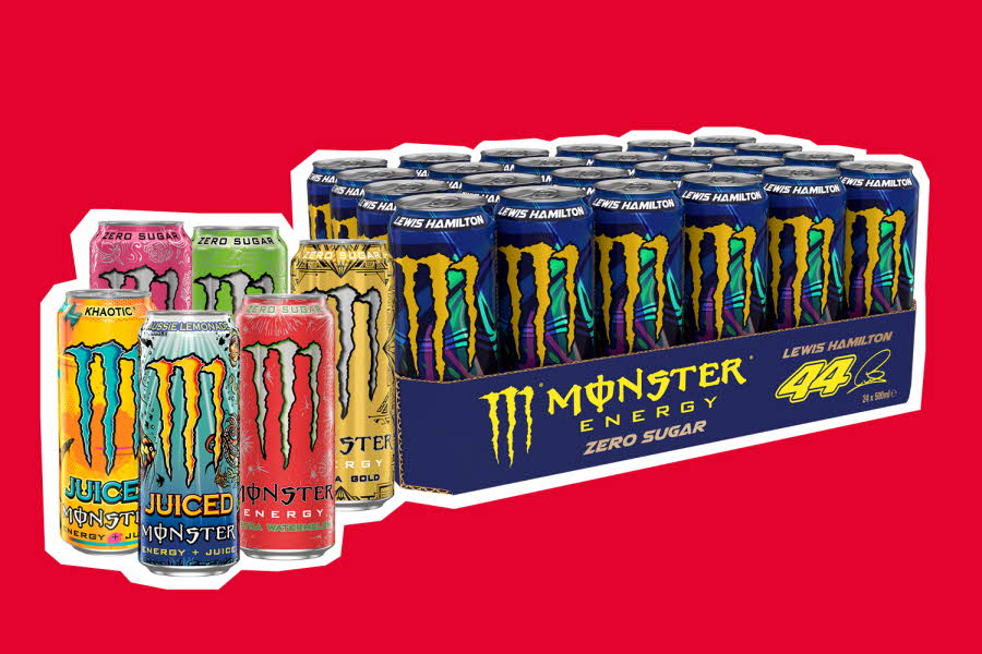24-pakk Monster Energy i ulike smaker