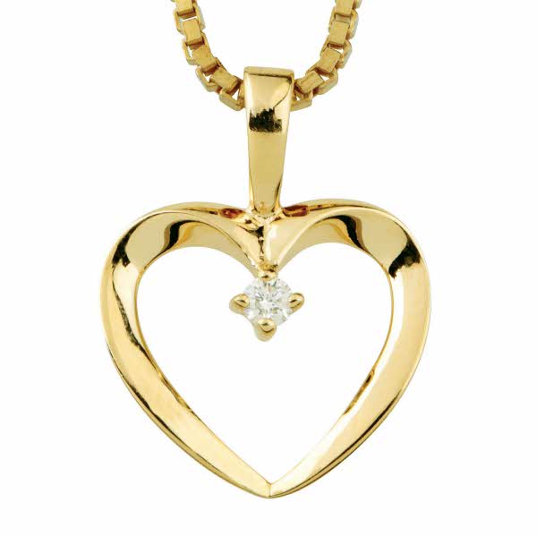 Halssmykke med diamant