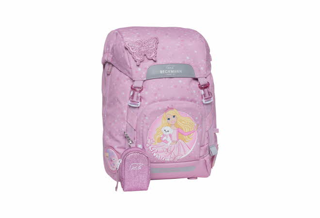 rosa ryggsekk med prinsesse