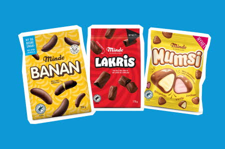Banan, lakris og mumsi pose fra Minde