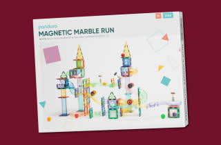 Panduro Magnetic Marble Run byggesett med 190 deler.