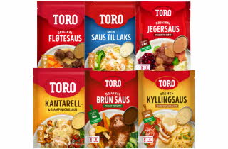 Flere Toro sauser til kjøtt, fisk og kylling.