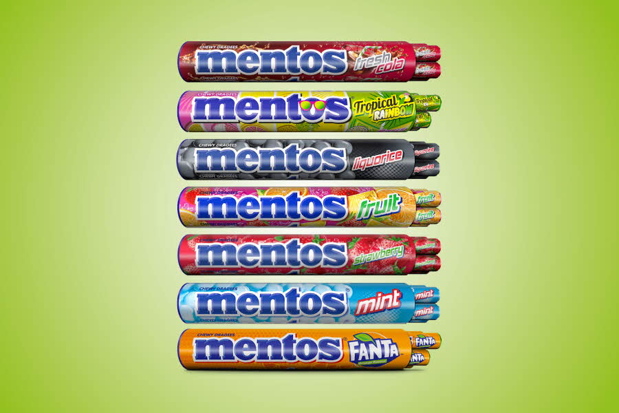 Mentos 8-pakk i ulike smaker