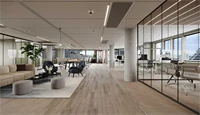 3D illustrasjon av 6. etasje på Vika Atrium