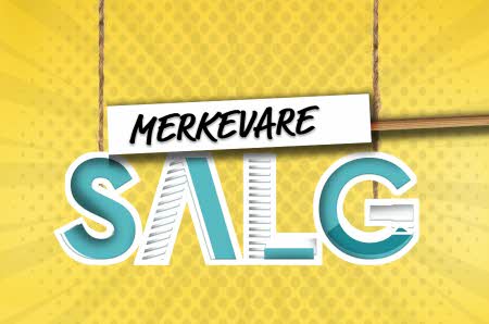 Merkevaresalg, gul bakgrunn