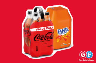 bilde på coca cola og fanta 4 pack