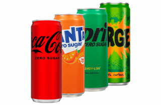 Coca-Cola, Fanta, Sprite og Urge bokser