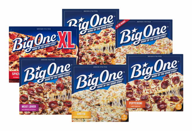 Diverse frossen pizza fra Big One