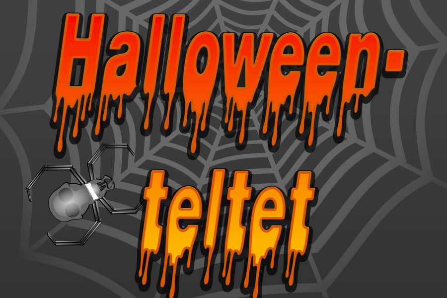 Halloweentelt-skilt